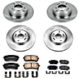 2017 Hyundai Tucson - Front and Rear Brake Disc and Pad Kit, Natural Finish, Plain Surface, 5 Lugs, Ceramic, Z17 OE Replacement