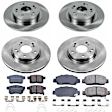 4-Wheel Set Power Stop&reg; KOE7346 Front and Rear OE Stock Replacement Low-Dust Ceramic Brake Pad and Rotor Kit
