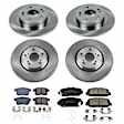 4-Wheel Set Power Stop&reg; KOE7348 Front and Rear OE Stock Replacement Low-Dust Ceramic Brake Pad and Rotor Kit