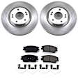 KOE7355 Front Brake Disc and Pad Kit, Plain Surface, 5 Lugs, Ceramic, OE Replacement