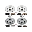 4-Wheel Set Power Stop&reg; KOE735 Front and Rear OE Stock Replacement Low-Dust Ceramic Brake Pad and Rotor Kit