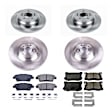 4-Wheel Set Power Stop&reg; KOE7386 Front and Rear OE Stock Replacement Low-Dust Ceramic Brake Pad and Rotor Kit