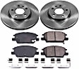 2020 Chevrolet Malibu - Front Brake Disc and Pad Kit, Natural Finish, Plain Surface, 5 Lugs, 300 mm, Ceramic, 2.0L 4Cyl, OE Replacement