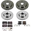 4-Wheel Set Power Stop&reg; KOE7403 Front and Rear OE Stock Replacement Low-Dust Ceramic Brake Pad and Rotor Kit
