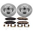 KOE7409 Front Brake Disc and Pad Kit, Natural Finish, Plain Surface, 6 Lugs, 321.2 mm, Ceramic, Z17 OE Replacement