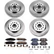 4-Wheel Set Power Stop&reg; KOE7410 Front and Rear OE Stock Replacement Low-Dust Ceramic Brake Pad and Rotor Kit