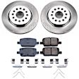 KOE7411 Rear Brake Disc and Pad Kit, Natural Finish, Plain Surface, 6 Lugs, 315 mm, Ceramic, Z17 OE Replacement