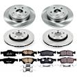 4-Wheel Set Power Stop&reg; KOE7413 Front and Rear OE Stock Replacement Low-Dust Ceramic Brake Pad and Rotor Kit
