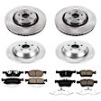 4-Wheel Set Power Stop&reg; KOE7416 Front and Rear OE Stock Replacement Low-Dust Ceramic Brake Pad and Rotor Kit