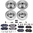 4-Wheel Set Power Stop&reg; KOE7441 Front and Rear OE Stock Replacement Low-Dust Ceramic Brake Pad and Rotor Kit
