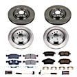 4-Wheel Set Power Stop&reg; KOE7445 Front and Rear OE Stock Replacement Low-Dust Ceramic Brake Pad and Rotor Kit