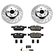 KOE7496 Front Brake Disc and Pad Kit, Cross-Drilled, 5 Lugs, 322.4 mm, Ceramic, Z17 OE Replacement