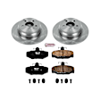 KOE7499 Rear Brake Disc and Pad Kit, Plain Surface 5 Lugs 295 mm Ceramic AWD Z17 OE Replacement