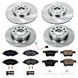 4-Wheel Set Power Stop&reg; KOE7502 Front and Rear OE Stock Replacement Low-Dust Ceramic Brake Pad and Rotor Kit