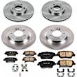 2014 Kia Optima - Front and Rear Brake Disc and Pad Kit, Natural Finish, Plain Surface, 5 Lugs, 284 mm, Ceramic, 2.4L 4Cyl, OE Replacement