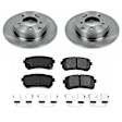 KOE7505 Rear Brake Disc and Pad Kit, Plain Surface 5 Lugs 283 mm Ceramic OE Replacement