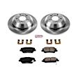 2012 Hyundai Santa Fe - Rear Brake Disc and Pad Kit, Natural Finish, Plain Surface, 5 Lugs, 302 mm, Ceramic, 3.5L 6Cyl, OE Replacement
