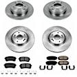 4-Wheel Set Power Stop&reg; KOE7510 Front and Rear OE Stock Replacement Low-Dust Ceramic Brake Pad and Rotor Kit