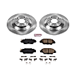 KOE7516 Rear Brake Disc and Pad Kit, Natural Finish, Plain Surface, 5 Lugs, 302.5 mm, Ceramic, Z17 OE Replacement