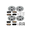 4-Wheel Set Power Stop&reg; KOE751 Front and Rear OE Stock Replacement Low-Dust Ceramic Brake Pad and Rotor Kit