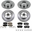 4-Wheel Set Power Stop&reg; KOE7522 Front and Rear OE Stock Replacement Low-Dust Ceramic Brake Pad and Rotor Kit