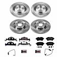 2018 Audi A4 - Front and Rear Brake Disc and Pad Kit, Natural Finish, Plain Surface, 5 Lugs, 330 mm, Ceramic, 2.0L 4Cyl, Z17 OE Replacement