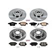 2018 Audi Q3 - Front and Rear Brake Disc and Pad Kit, Natural Finish, Plain Surface, 5 Lugs, 299.9 mm, Ceramic, 2.0L 4Cyl, Z17 OE Replacement