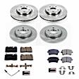 4-Wheel Set Power Stop&reg; KOE7538 Front and Rear OE Stock Replacement Low-Dust Ceramic Brake Pad and Rotor Kit