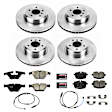 4-Wheel Set Power Stop&reg; KOE7552 Front and Rear OE Stock Replacement Low-Dust Ceramic Brake Pad and Rotor Kit