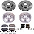 2019 Chevrolet Equinox - Front and Rear Brake Disc and Pad Kit, Natural Finish, Plain Surface, 5 Lugs, 288.2 mm, Ceramic, 1.5L 4Cyl, Z17 OE Replacement