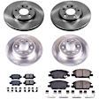 4-Wheel Set Power Stop&reg; KOE7566 Front and Rear OE Stock Replacement Low-Dust Ceramic Brake Pad and Rotor Kit
