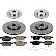 2018 Ford Escape - Front and Rear Brake Disc and Pad Kit, Natural Finish, Plain Surface, 5 Lugs, 315.8 mm, Ceramic, AWD, 1.5L 4Cyl, Z17 OE Replacement