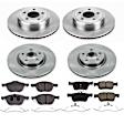 4-Wheel Set Power Stop&reg; KOE7571 Front and Rear OE Stock Replacement Low-Dust Ceramic Brake Pad and Rotor Kit