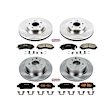 4-Wheel Set Power Stop&reg; KOE7584 Front and Rear OE Stock Replacement Low-Dust Ceramic Brake Pad and Rotor Kit