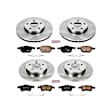 2005 Volvo S40 - Front and Rear Brake Disc and Pad Kit, Plain Surface, 5 Lugs, 278 mm, Ceramic, Models with 278mm front rotors, Z17 OE Replacement