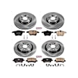 4-Wheel Set Power Stop&reg; KOE7637 Front and Rear OE Stock Replacement Low-Dust Ceramic Brake Pad and Rotor Kit