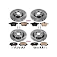 2017 Volvo V60 - Front and Rear Brake Disc and Pad Kit, Plain Surface, 5 Lugs, 302 mm, Ceramic, 316mm front rotors, vented rear rotors, Z17 OE Replacement
