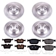 2019 Volvo V60 - Front and Rear Brake Disc and Pad Kit, Plain Surface, 5 Lugs, 320 mm, Ceramic, With 345mm Front Rotors, 320mm Rear Rotors, 2.0L 4Cyl, Z17 OE Replacement