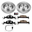 2024 Audi A4 Quattro - Front Brake Disc and Pad Kit, Natural Finish, Plain Surface, 5 Lugs, 338 mm, Ceramic, with 388mm Front Rotor, 2.0L 4Cyl, Z17 OE Replacement
