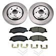 2019 Honda Odyssey - Front Brake Disc and Pad Kit, Natural Finish, Plain Surface, 5 Lugs, 320 mm, Ceramic, 3.5L 6Cyl, Z17 OE Replacement