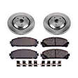 KOE7688 Front Brake Disc and Pad Kit, Plain Surface, 5 Lugs, 328 mm, Ceramic, Z17 OE Replacement
