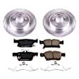 KOE7716 Rear Brake Disc and Pad Kit, Natural Finish, Plain Surface, 5 Lugs, 315.2 mm, Ceramic, Z17 OE Replacement