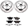 2018 Honda Civic - Rear Brake Disc and Pad Kit, Natural Finish, Plain Surface, 5 Lugs, 259.8 mm, Ceramic, 1.5L 4Cyl, Z17 OE Replacement