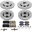 4-Wheel Set Power Stop&reg; KOE7816 Front and Rear OE Stock Replacement Low-Dust Ceramic Brake Pad and Rotor Kit