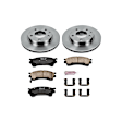 KOE782 Front Brake Disc and Pad Kit, Natural Finish, Plain Surface, 5 Lugs, 258 mm, Ceramic, Z17 OE Replacement
