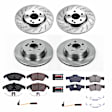 2011 Mercedes Benz E350 - Front and Rear Brake Disc and Pad Kit, Cross-Drilled, 5 Lugs, 300 mm, Ceramic, Wagon, 3.5L 6Cyl, Z17 OE Replacement