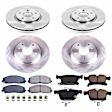 4-Wheel Set Power Stop&reg; KOE7841 Front and Rear OE Stock Replacement Low-Dust Ceramic Brake Pad and Rotor Kit