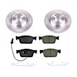 2024 Audi A4 Quattro - Front Brake Disc and Pad Kit, Natural Finish, Plain Surface, 5 Lugs, 314 mm, Ceramic, 2.0L 4Cyl, Z17 OE Replacement