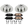 KOE7864 Rear Brake Disc and Pad Kit, Natural Finish, Plain Surface, 5 Lugs, 291.3 mm, Ceramic, OE Replacement