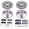 4-Wheel Set Power Stop&reg; KOE7866 Front and Rear OE Stock Replacement Low-Dust Ceramic Brake Pad and Rotor Kit